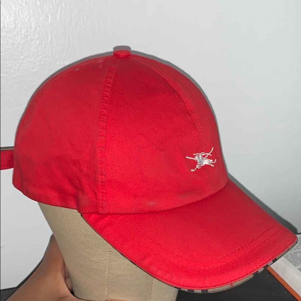 Red adjustable cap